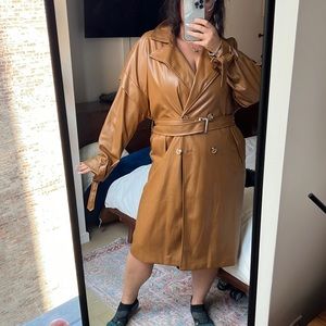 NWOT apparis vegan leather trench coat